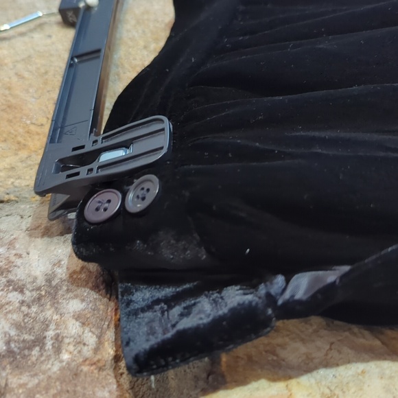 Evan Picone Vintage Black Velvet Full Midi Skirt - Picture 5 of 11